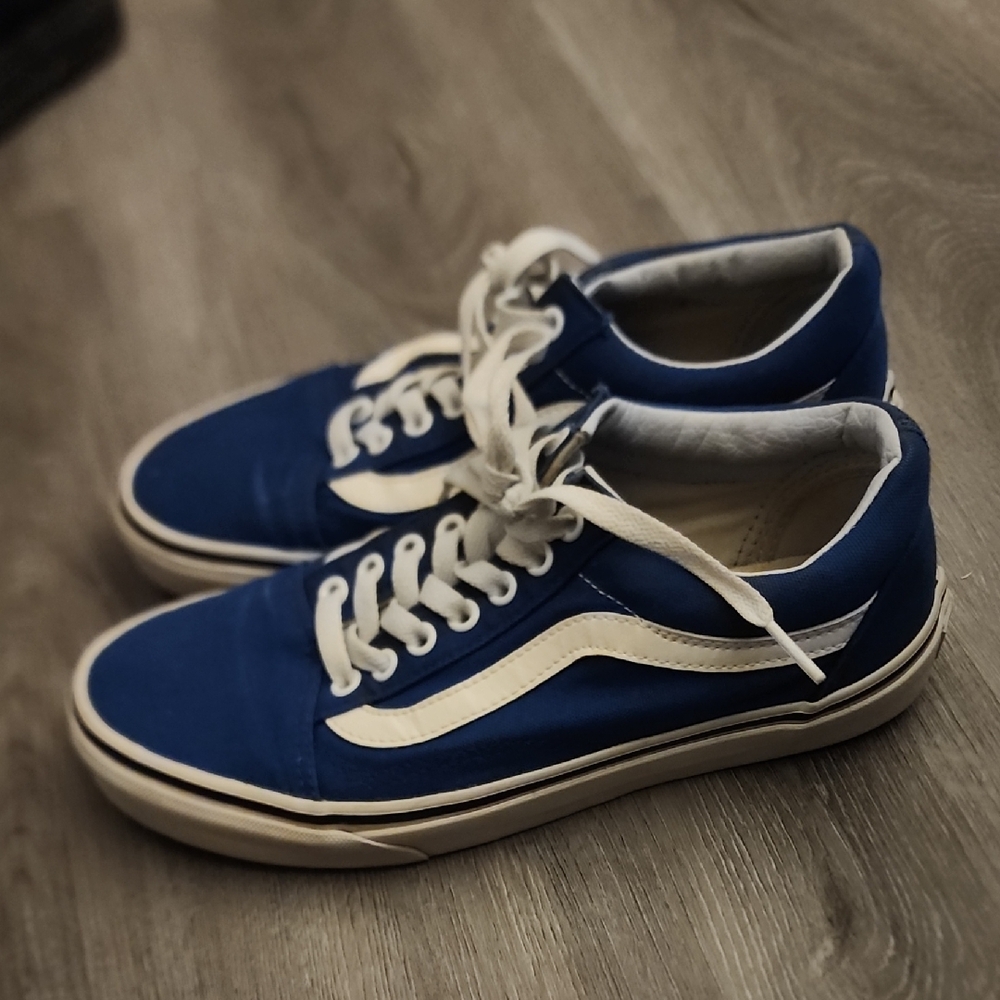Vans Blue and White Old Skool Sneakers